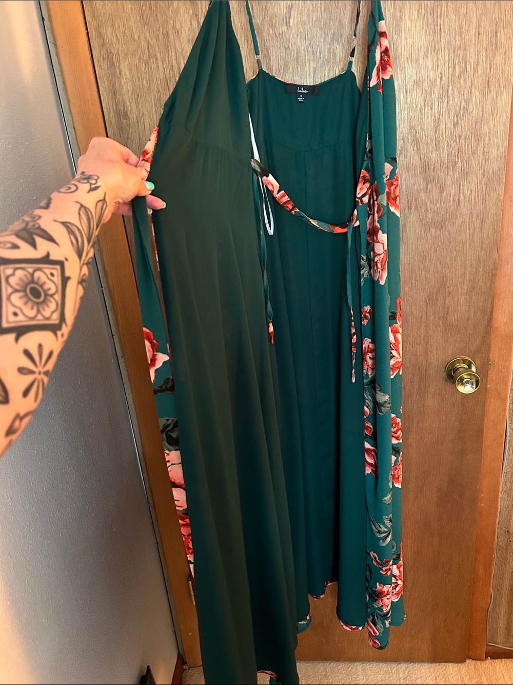 Lulu’s Floral Flirtation Print Wrap Dress Size Small - Picture 4 of 7